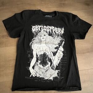 Get Lost Perv Glow In The Dark Torso Girl Horror‎ Creepy T-Shirt Small Art Black